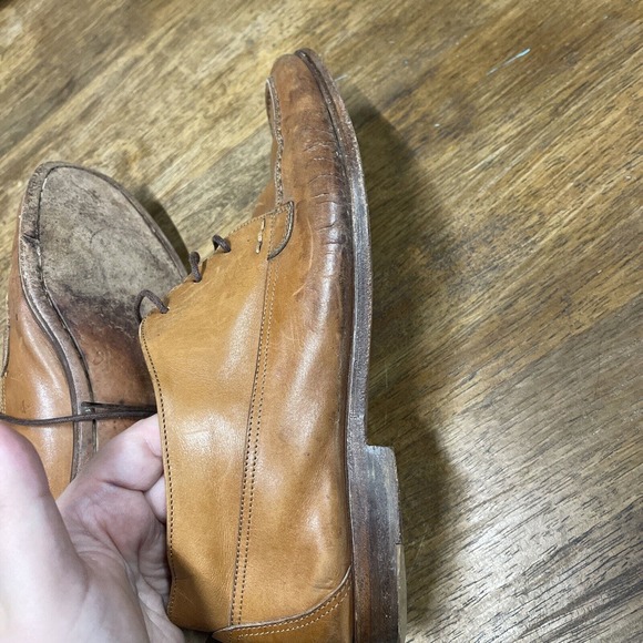 Bruno Magli Men’s Brown Leather Camel Cognac Shoes 8.5 — READ LISTING - Picture 6 of 8